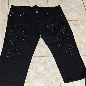 Black Studded Women's Jeans